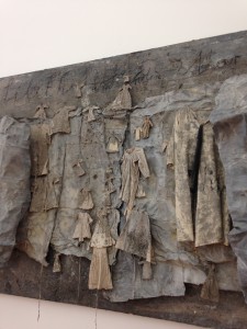 A detailed view on Anselm Kiefer's Lilith am Roten Meer ( Lilith at the Red Sea) (1990) at Berlin's Hamburger Banhof.