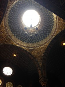 The ceiling of Prague's Spanish Synagogue, part of Prague's Jewish Museum.