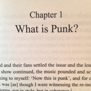 The irony of reading hyper-intellectualized analyses of punk. 