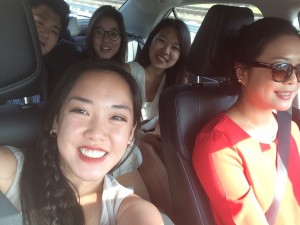 HRNK interns headed to another Korea Club event, driven by our fearless leader/supervisor Rosa Park!