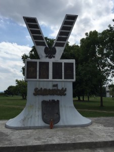 A monument to Solidarność in Nowa Huta.
