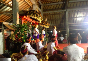 Performing at Pura Batukaru
