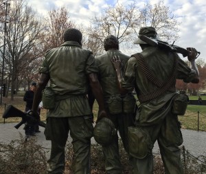 "The Three Servicemen" at the Vietnam Veterans Memorial, Washington D.C.