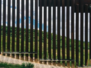A section of the wall/fence between Douglas, AZ and Agua Prieta, Sonora.