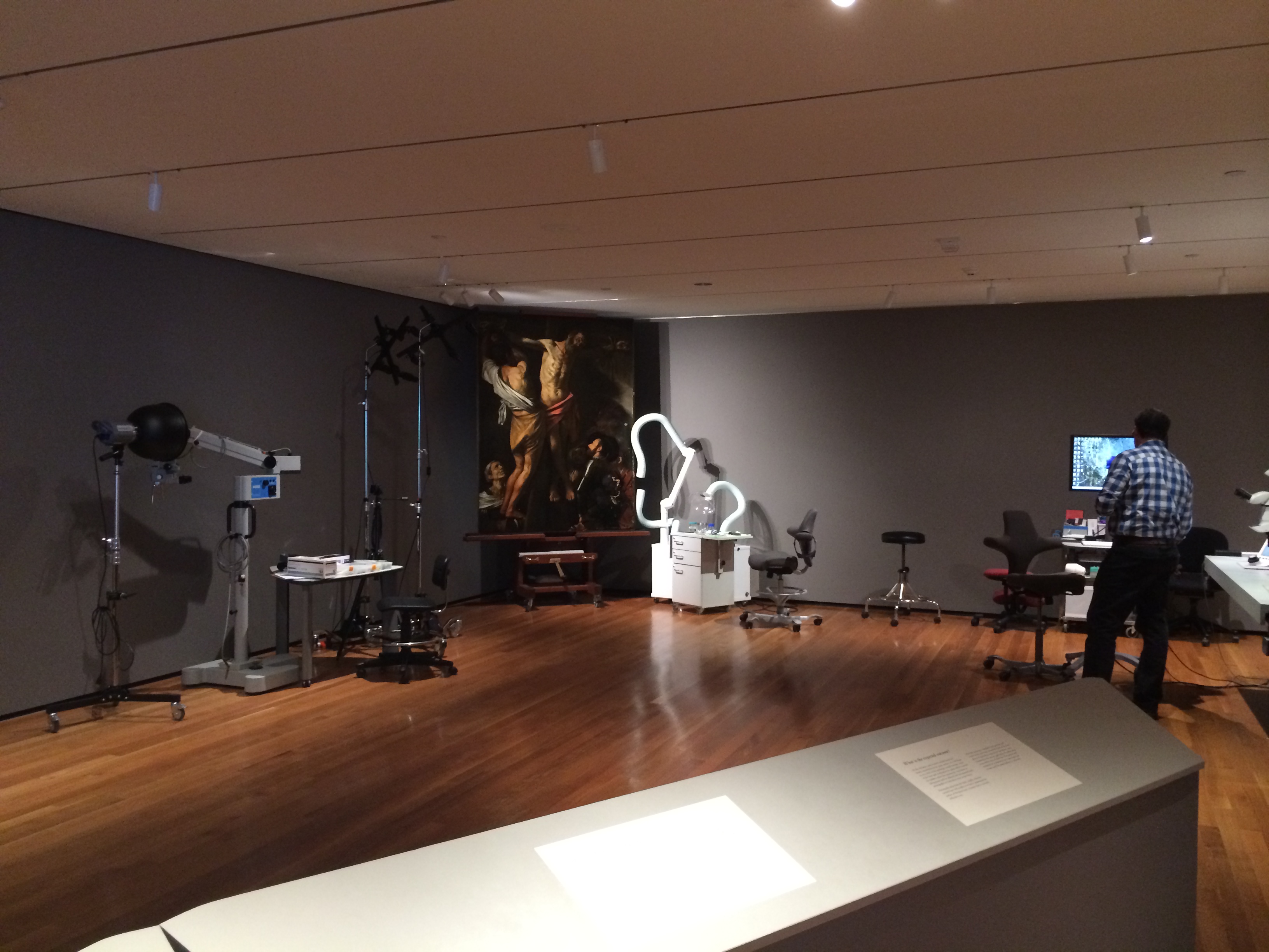 exhibit of machine and equipment at Cleveland Museum of Art