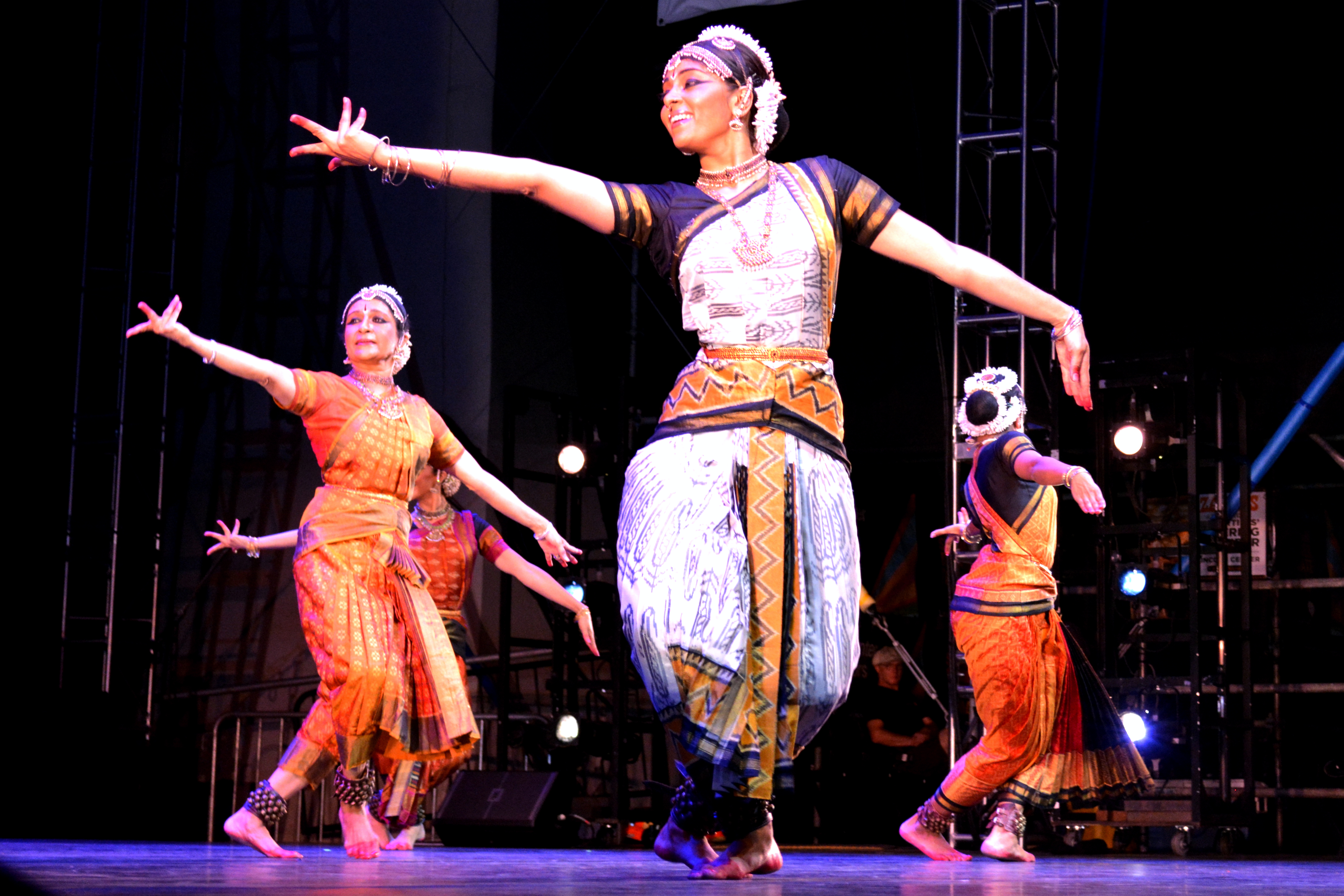Indian dancers performing onstage