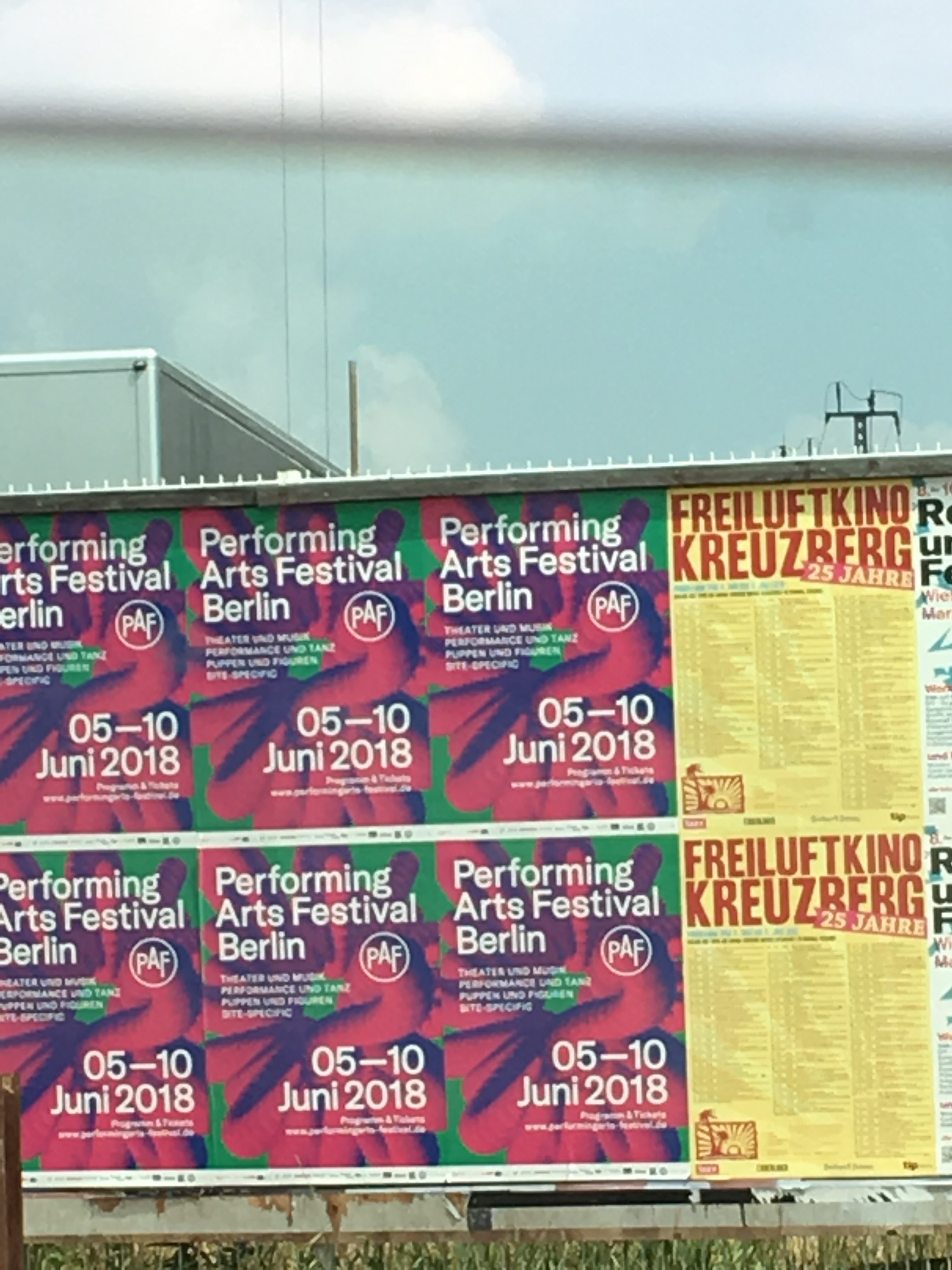 fliers advertising Performing Arts Festival Berlin